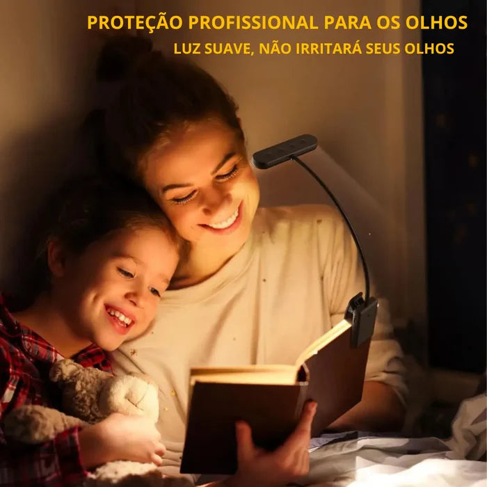 Luminária para leitura - recarregável e ajustável!